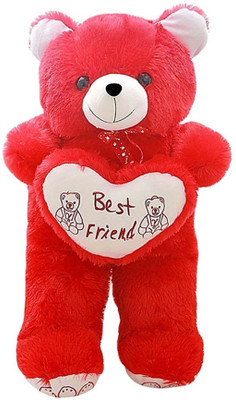 GVMC Toys Cute Red Fur with Heart Teddy Bear - 70 cm(Red)