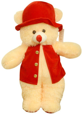

GVMC Toys Soft Cream & Red Plain Modi Jacket Teddy Bear - 70 cm(Cream)