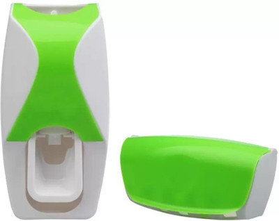 

RetailShopping Automatic Toothpaste Dispenser with 5 Toothbrush Holder Set Plastic Toothbrush Holder(Multicolor, Wall Mount)