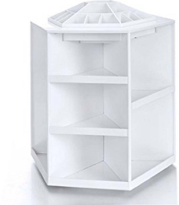 

moradiya fresh 360-Degrees Rotating Circular Plastic Cosmetic Box Vanity Box(Multicolor)