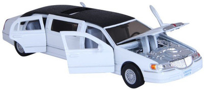 

Kinsmart Die-Cast Metal 1999 Lincoln Town Limousine Car - White(White)
