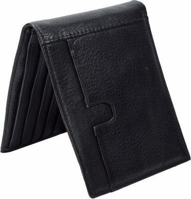 

Death By Color Men Black Genuine Leather Wallet(12 Card Slots)