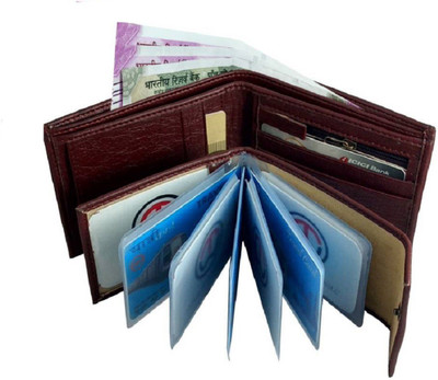 

Aussie youper Men Brown Artificial Leather Wallet(9 Card Slots)