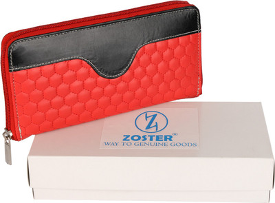

Zoster Women Casual Red, Black Artificial Leather Wallet(3 Card Slots)