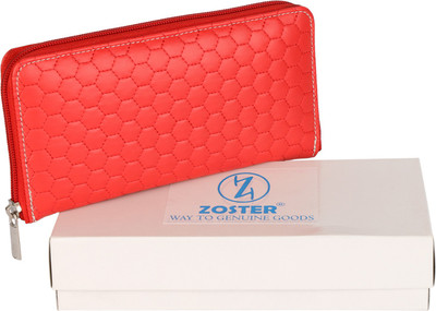 

Zoster Women Casual Red Artificial Leather Wallet(3 Card Slots)