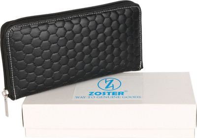 

Zoster Women Casual Black Artificial Leather Wallet(3 Card Slots)