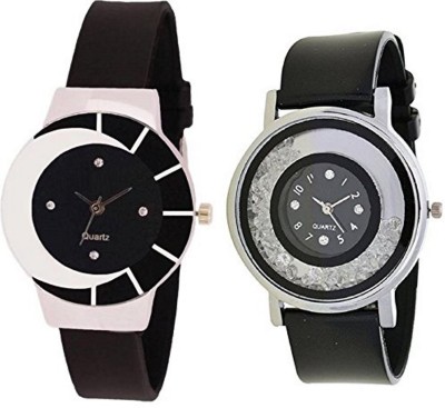 fashion pool DIAMOND STUDDED SILVER BEADS ROUND ANALOG DIAL WATCH WITH RUBBER BELT WATCH FOR FESTIVAL & PROFESSIONAL WEAR WATCH Watch  - For Girls   Watches  (FASHION POOL)