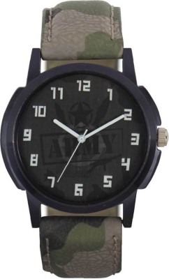 FASHION POOL ARMY DESIGN MILITARY SPECIAL ROUND ANALOG DIAL WATCH HAVING ARMY DESIGN LEATHER BELT WATCH Watch  - For Men   Watches  (FASHION POOL)