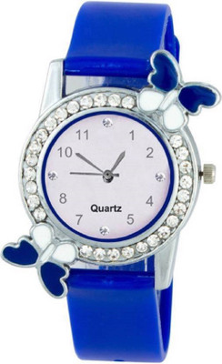 View INDIUM NEW BLUE STYLISH PS0481PS diamond studded attractive butterfly BLUEBUTTERFLY Watch  - For Girls Wrist Watches Price Online(INDIUM)