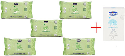 

Chicco Wipes 72 Pieces 5 packs and baby soap one number(NA)