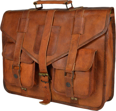 ALBORZ 14 inch Laptop Messenger Bag(Brown)