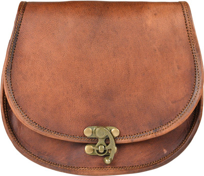 

Adimani Women Casual Brown Genuine Leather Sling Bag