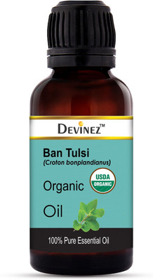 

Devinez Ban Tulsi Oil, 30ml - 100% Pure & Organic, Natural, Undiluted for Skin & Hair care, Slows Down Aging, Prevents Acne, Prevents Hair Loss, Dandruff care & Natural Remedies(30 ml)