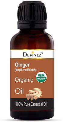 

Devinez Ginger Essential Oil, 30ml - 100% Pure & Organic, Natural, Undiluted for hair treatments,aromatic therapy, mood swings, muscle aches & Natural Remedies(30 ml)