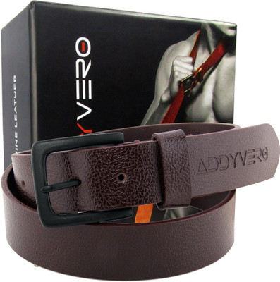 

Addyvero Men Formal Brown Genuine Leather Belt, Pecan brown