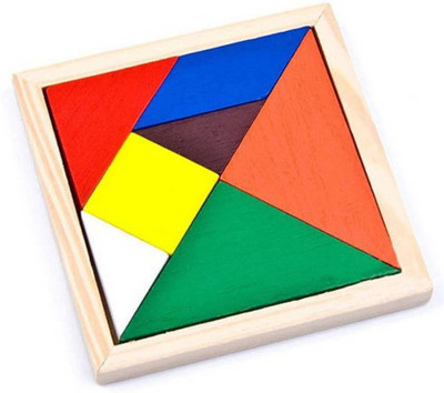 

PI World Colorful Wooden Puzzle Toy Tangram Brain Teaser Educational Developmental Kids Board Game Board Game