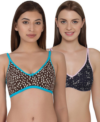 Clovia by Clovia Women T-Shirt Non Padded Bra(Brown, Black, Beige)