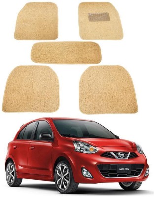 AUTO PEARL PVC (Polyvinyl Chloride), Plastic Standard Mat For  Nissan Micra(Beige)