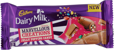 

Cadbury Dairy Milk Marvellous Creations Jelly Popping Candy Chocolate Bars(75 g)