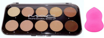

Imported 10 Shade Palette With Spongy Puff(Set of 2)