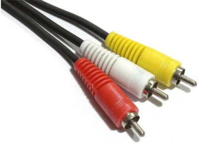 

FOX MICRO 3 RCA cable Male to 3RCA Male Stereo Audio Video RCA Cable 3RCA to 3RCA Cable 5M/15 ft AV Audio Video line Composite TV DVD Red White Yellow-(COLOR MAY VERY ) RCA Audio Video Cable(Black)