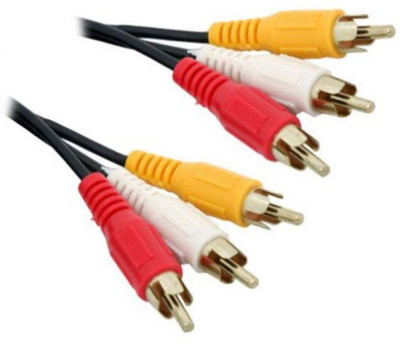 

FOX MICRO 3RCA Male to 3RCA Male RWY Plugs, Composite Video & Stereo Audio Connectors Cable for DVD Players, VCR, Camcorder, Projector, Game Console and More - (Red, White, Yellow) (30Ft 10METER)-COLOR MAY VERY RCA Audio Video Cable(Black)