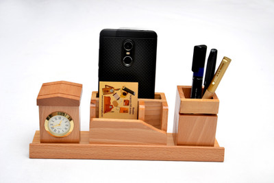

Surya 4 Compartments WOOD WOODEN DESKORGANISERS(Multicolor)