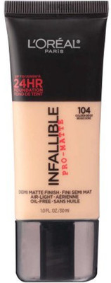 

L'Oreal Infallible Pro - Matte Liquid Foundation(104 Golden Beige, 30 ml)