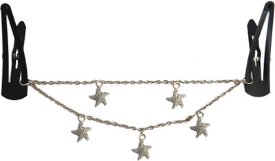 

Pretty Ponytails Textured Stars Silver Headchain | Boho Jewellery | Silver Hair Chain | Hair Jewellery | Party hair accessory | Silver Hair Clip Hair Chain(Silver)