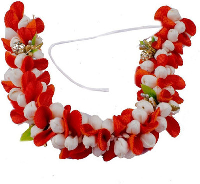 

Confidence Artificial Hair Flower Gajra / Veni (Orange / White) Hair Accessory Set(Orange, White)