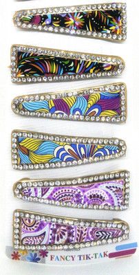 

Khubsurat Tic Tac Clips for Kids & Girls, Printed, Stone Stud, Set of 6 Pairs (12 Pcs) Tic Tac Clip(Multicolor)