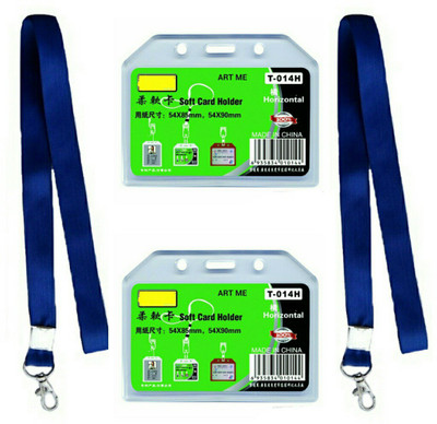 

ART ME Cotton, Plastic Lanyard, ID Badge Holder(Pack of 4)