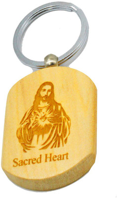 

Faynci Sacred Heart Wooden Key Chain Key Chain