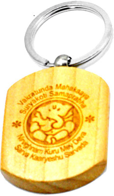 

Faynci Lord vinayaka Wooden Key Chain Key Chain
