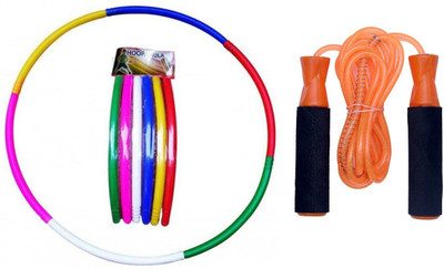 

PEANA Fat Burner Hoopa Hula Ring and Bearing Orange Color Skipping Rope Gym & Fitness Kit