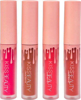 

Kiss Beauty Matte Longlasting Lipgloss(24 ml, Velvety Mix)