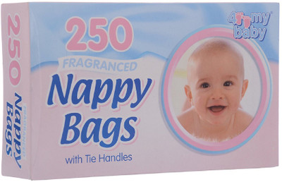 

4 My Baby Nappy Bags With Tie Handles, White