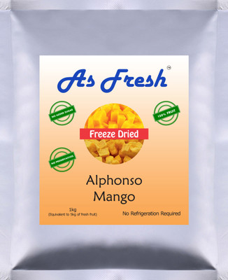

As Fresh Freeze Dried Alphonso Mango (Unsweetened,100% fruit) Mango(1000 g, Pouch)