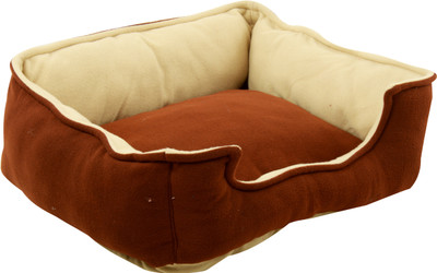 

PETSHUB PetsHub's Elite Super Soft Brown-Beige Reversible DOG & CAT bed For Small Breed(Export Quality)-Small S Pet Bed(Beige, Brown)