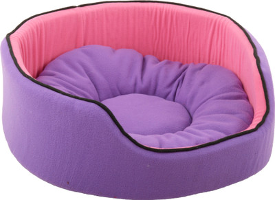 

PETSHUB PetsHub's Elite Super Soft Purple & Pink Reversible DOG & CAT bed (Export Quality)-Large L Pet Bed(Pink, Purple)