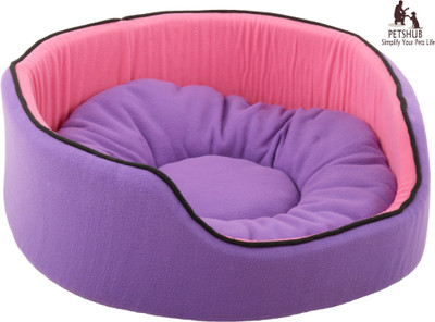 

PETSHUB PetsHub's Elite Super Soft Purple & Pink Reversible DOG & CAT bed (Export Quality)-Small S Pet Bed(Pink, Purple)