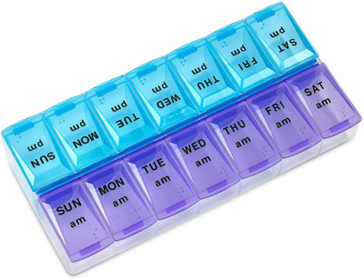 

Three Secondz 7-day 1 week Pill Medicine Tablet Case box Storage Pill Box Pill Box(Multicolor)