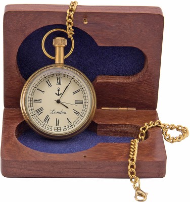 Kartique pocket watch in Roman Numbers with chain POKTWACH001 Gold-Plated Brass Pocket Watch Chain   Watches  (Kartique)