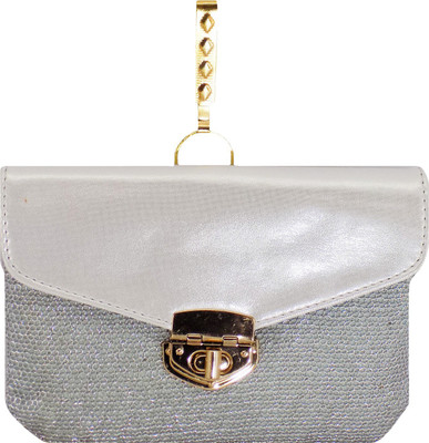 

Bagaholics Ethnic Saree Clutch Mobile Pouch Waist Clip Ladies Purse Gift For Women Mobile Pouch(Silver)