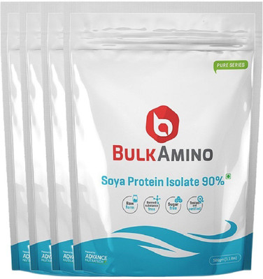 

Advance Nutratech BulkAmino Soya Protein Isolate 90% Powder 2kg (4.4lbs) Unflavoured(4 Pack of ... Protein Blends(2 kg, Unflavored)