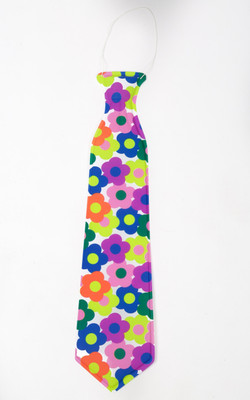 

Funcart Neon Green Long Plastic Flower Tie
