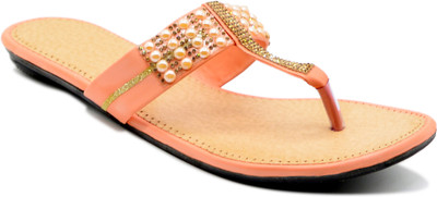 Myra Women Embellished Coral Flats