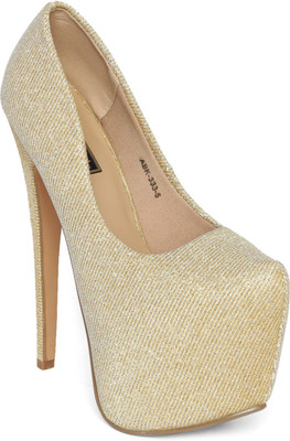 

Flat n Heels Women Gold Heels