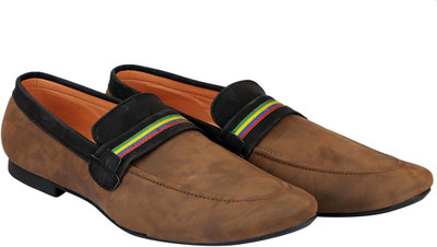

FAUSTO Stylish Loafers For Men(Brown, Brown black