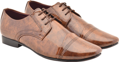 

WalkJump stylish men formal, party wear formals, wedding Derby For Men(Brown